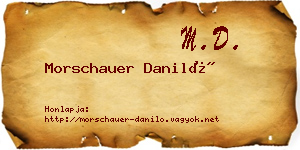 Morschauer Daniló névjegykártya
